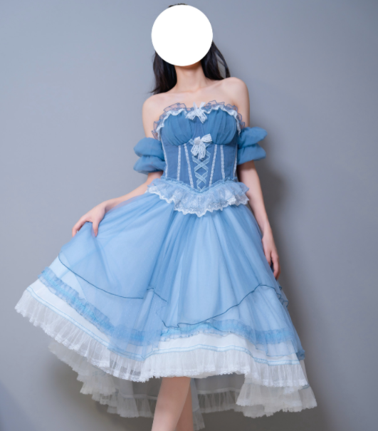 超极品嫩妹-小桃（是小桃呢， shixiaotaone）-新 蓝色公主裙（36P,1V,636M）